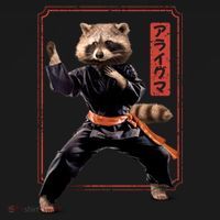 Raccoon Animal Martial Arts Women's T-Shirt thumb 6