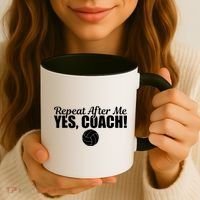 Repeat After Me Yes Coach Funny Sports Volleyball Coffee Mug thumb 3