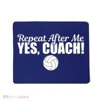 Repeat After Me Yes Coach Funny Sports Volleyball Mousepad thumb 0