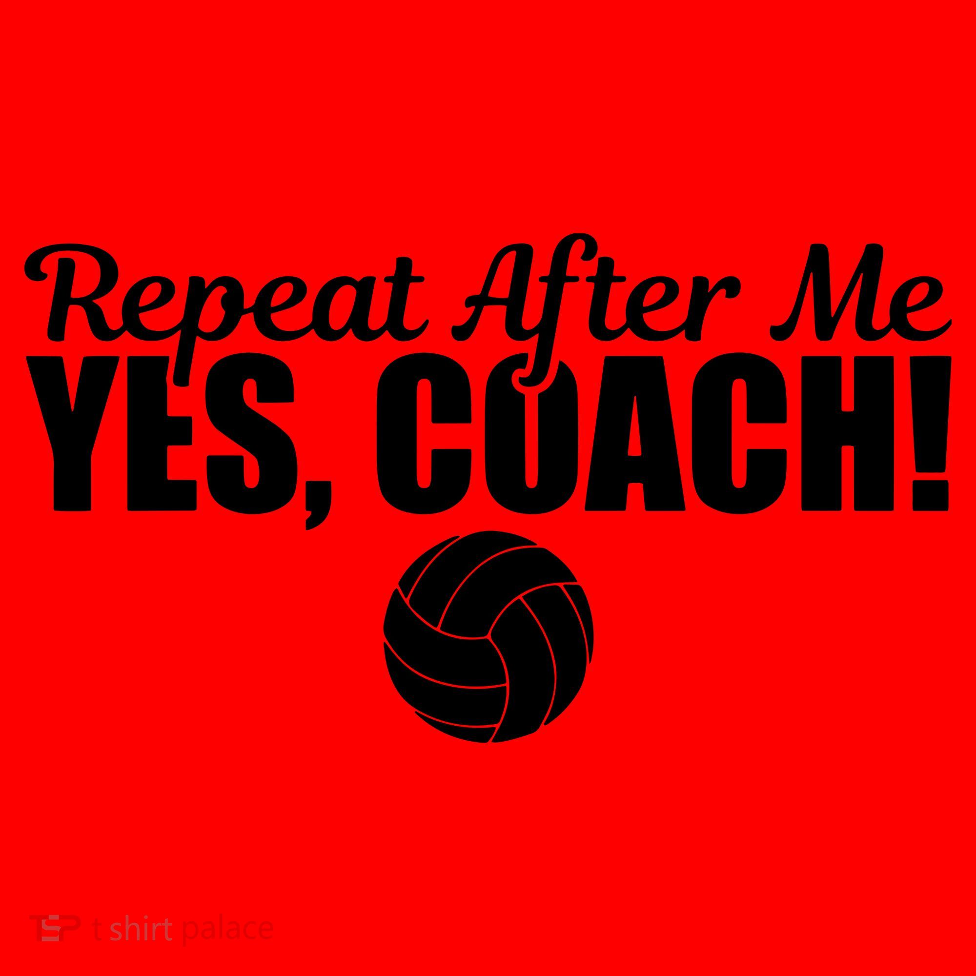 Repeat After Me Yes Coach Funny Sports Volleyball Santa Hat