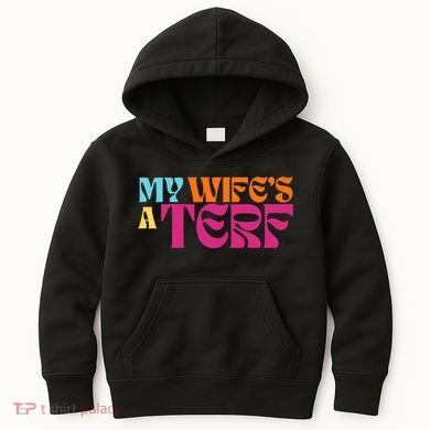 Rebel Ada My WifeS A Terf Kids Hoodie