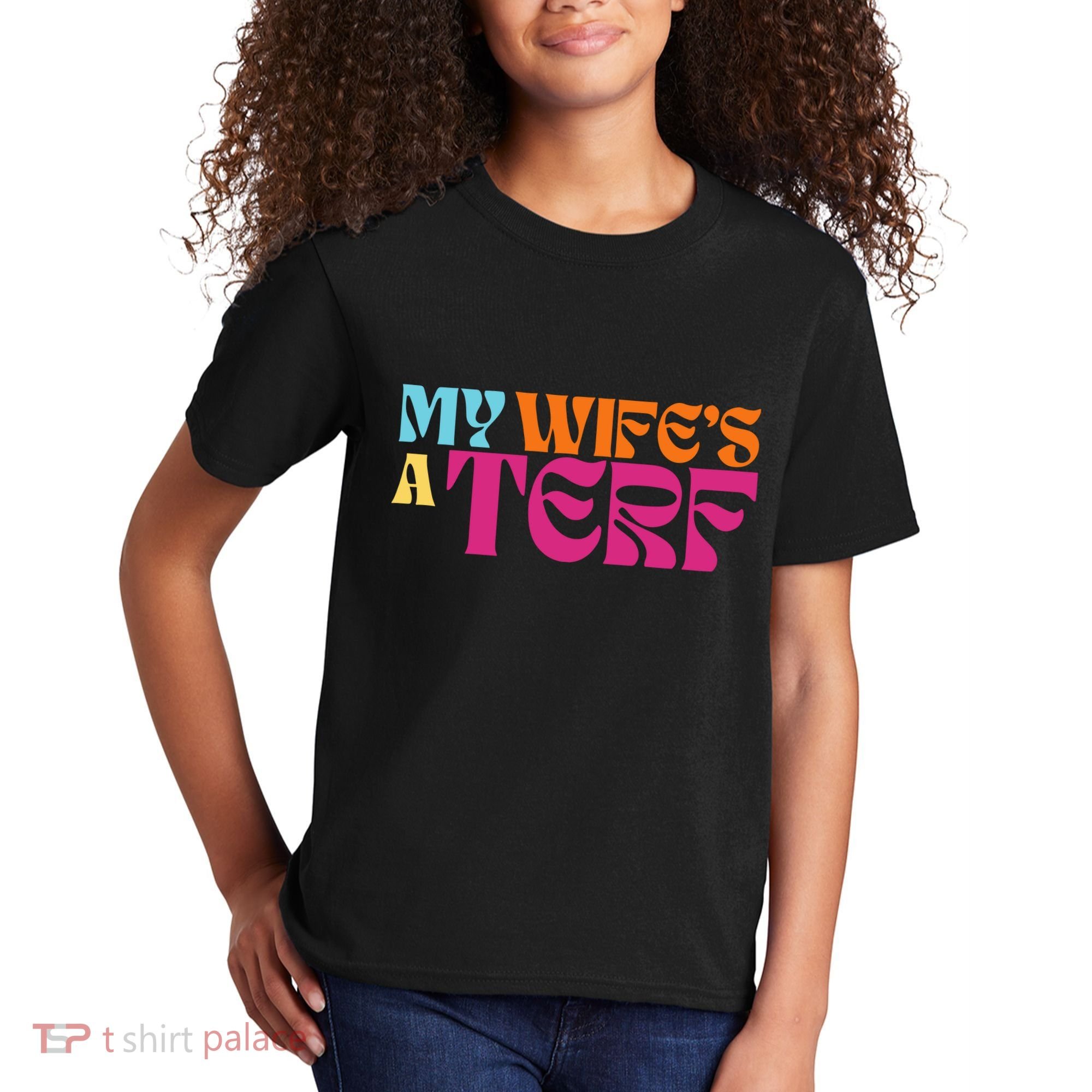 Rebel Ada My WifeS A Terf Kids T-Shirt