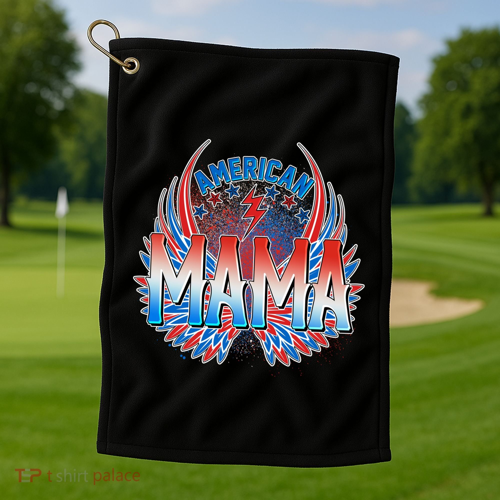 Rocker American Mama Golf Towel