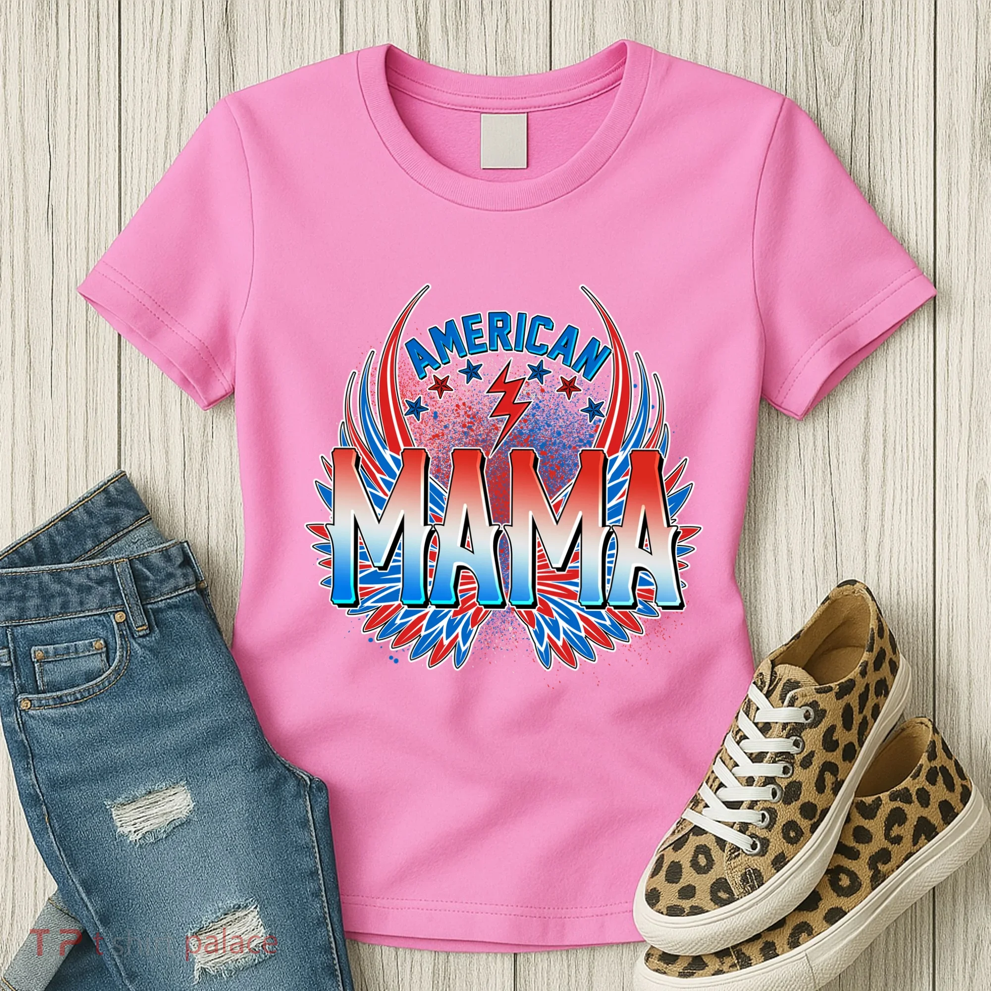 Rocker American Mama Women's T-Shirt