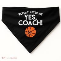 Repeat After Me Yes Coach Basketball Funny Sports USA-Made Doggie Bandana thumb 0