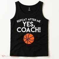 Repeat After Me Yes Coach Basketball Funny Sports Tank Top thumb 2