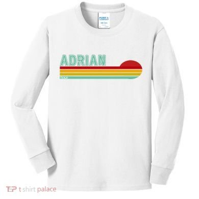 Retro Adrian Michigan Kids Long Sleeve Shirt