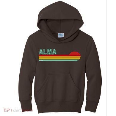 Retro Alma Michigan Kids Hoodie