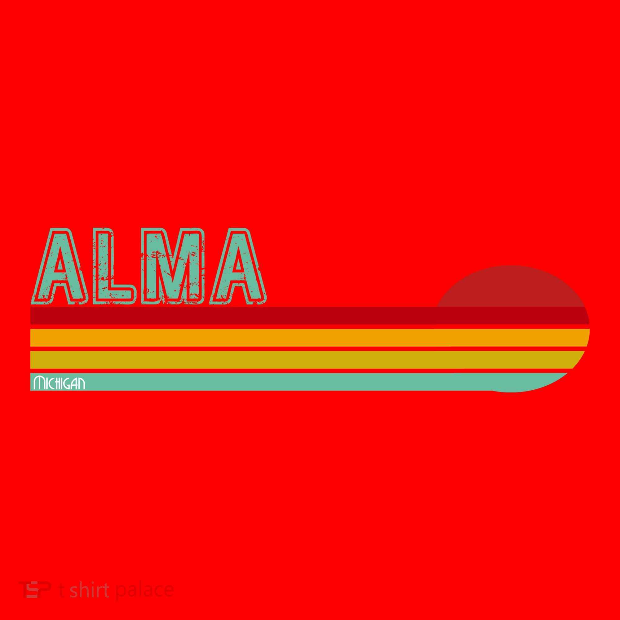 Retro Alma Michigan Santa Hat