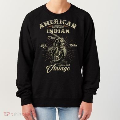 Retro American Motorcycle Indian For Old Biker 1946 Women's Sweatshirt