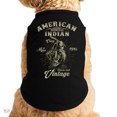 Retro American Motorcycle Indian For Old Biker 1946 Doggie Tank