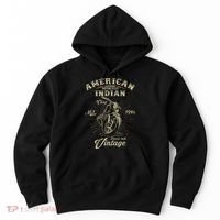 Retro American Motorcycle Indian For Old Biker 1946 Hoodie thumb 0
