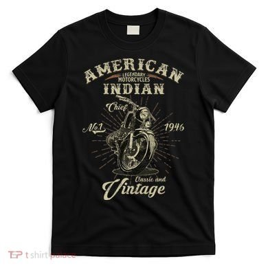 Retro American Motorcycle Indian For Old Biker 1946 T-Shirt