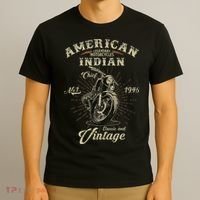 Retro American Motorcycle Indian For Old Biker 1946 T-Shirt thumb 3