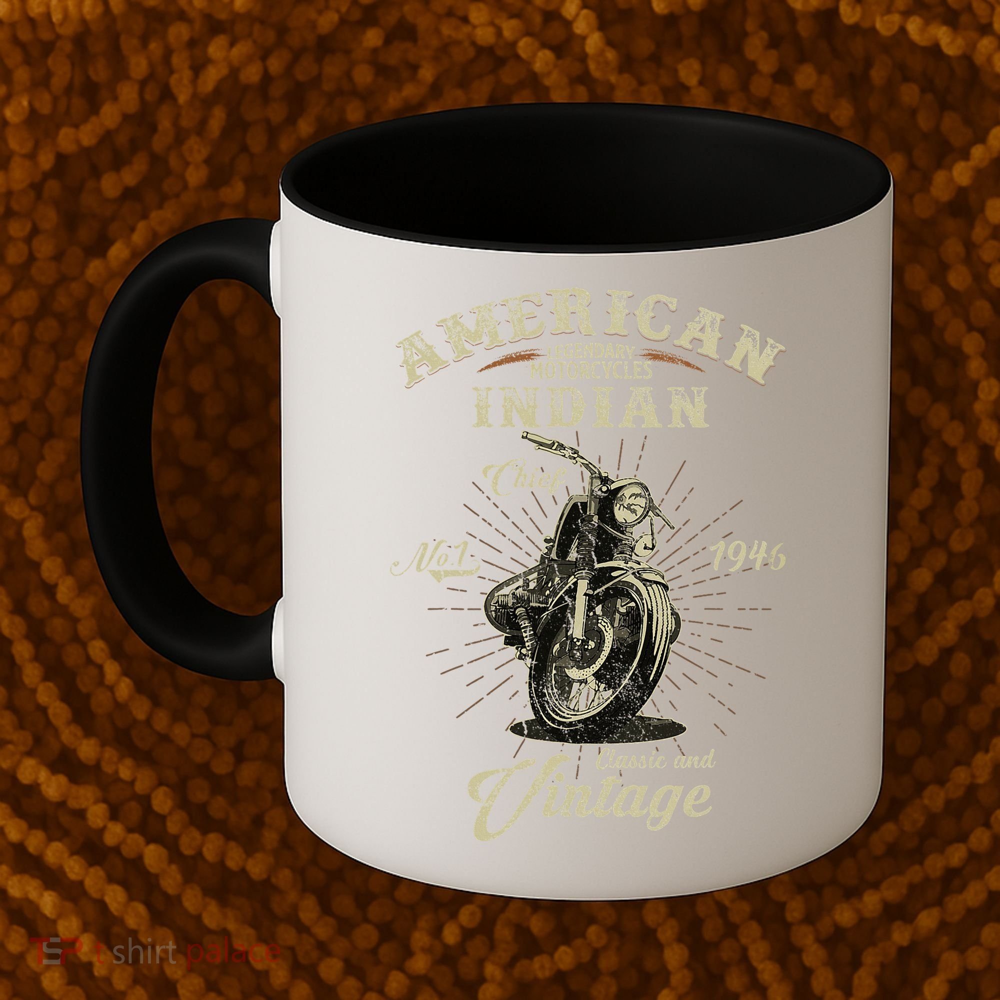 Retro American Motorcycle Indian For Old Biker 1946 Coffee Mug