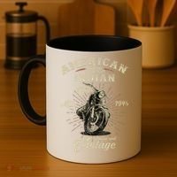 Retro American Motorcycle Indian For Old Biker 1946 Coffee Mug thumb 4