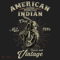 Retro American Motorcycle Indian For Old Biker 1946 Beanie thumb 2