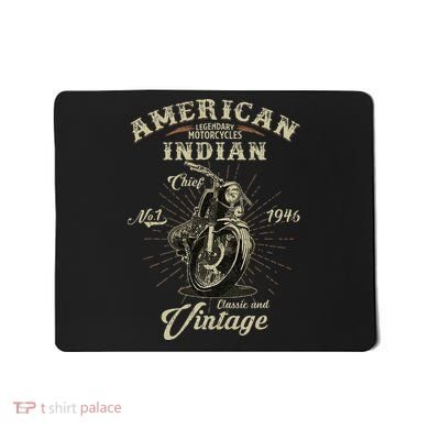 Retro American Motorcycle Indian For Old Biker 1946 Mousepad