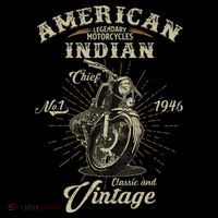 Retro American Motorcycle Indian For Old Biker 1946 Ornament thumb 1