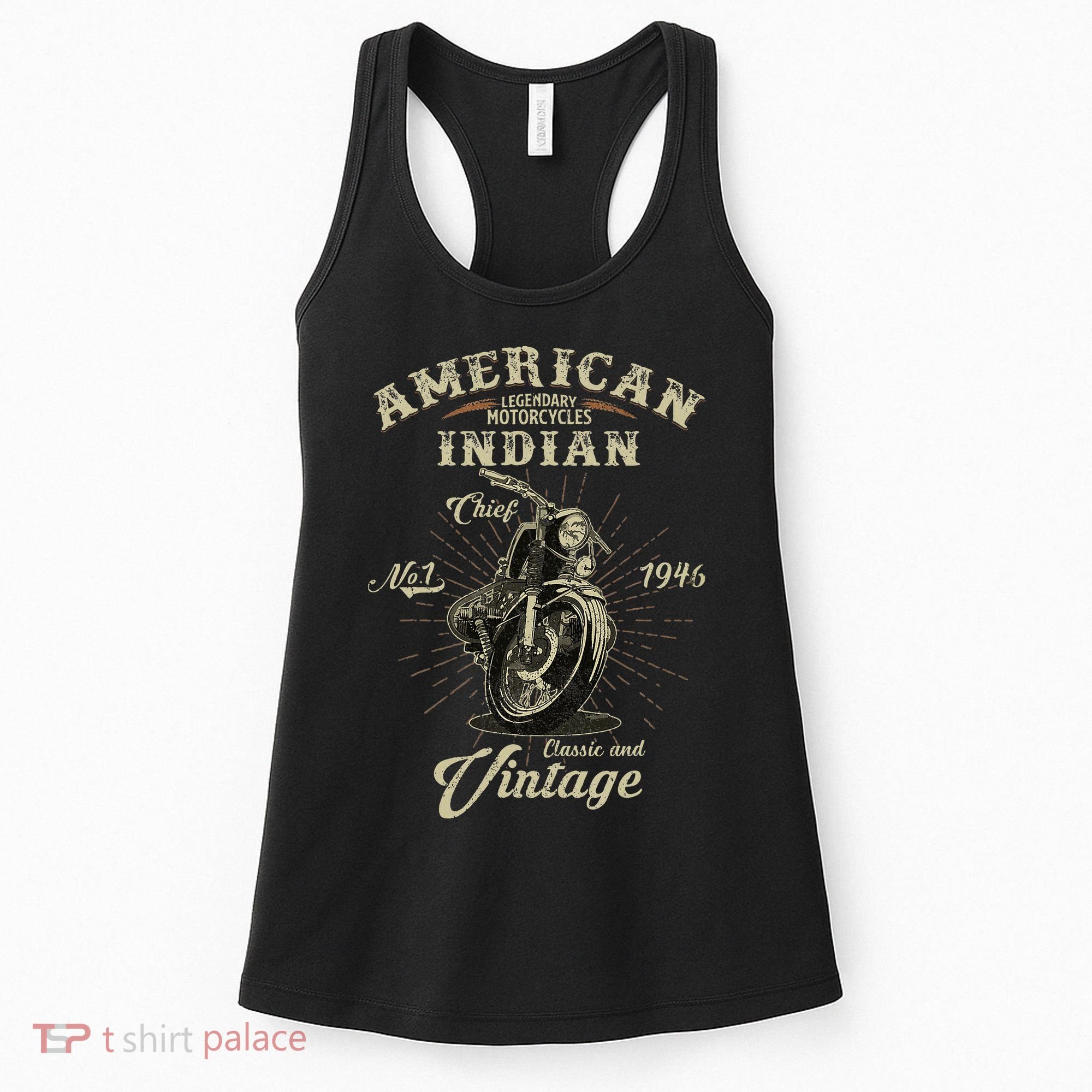 Retro American Motorcycle Indian For Old Biker 1946 Women's Tank Top