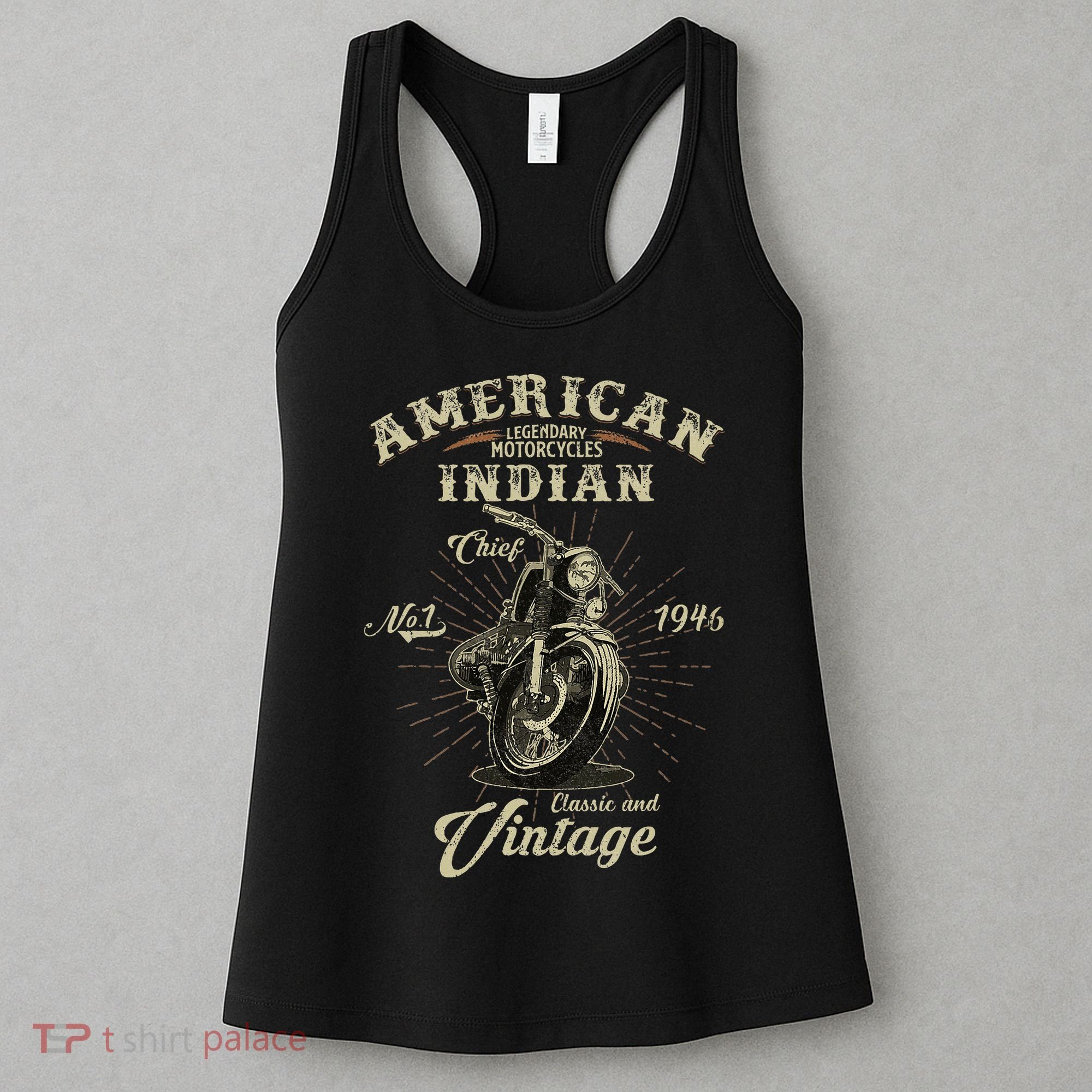 Retro American Motorcycle Indian For Old Biker 1946 Women's Tank Top