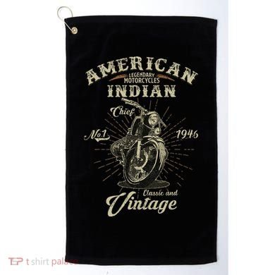 Retro American Motorcycle Indian For Old Biker 1946 Golf Towel