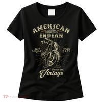 Retro American Motorcycle Indian For Old Biker 1946 Women's T-Shirt thumb 0