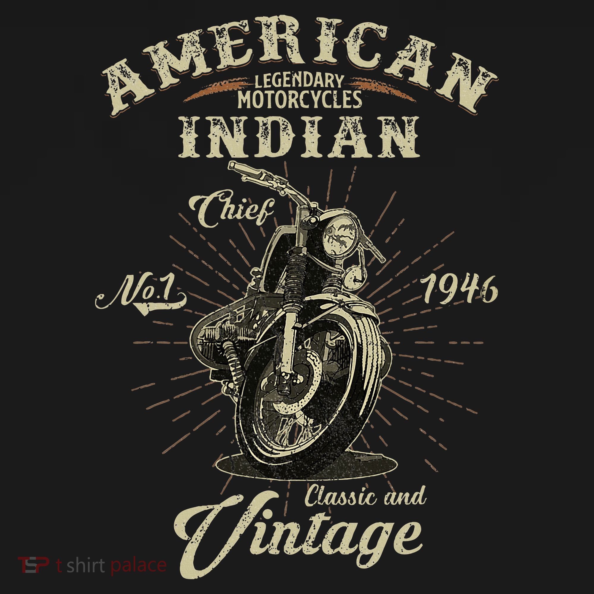 Retro American Motorcycle Indian For Old Biker 1946 Kids Sweatshirt