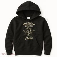 Retro American Motorcycle Indian For Old Biker 1946 Kids Hoodie thumb 0