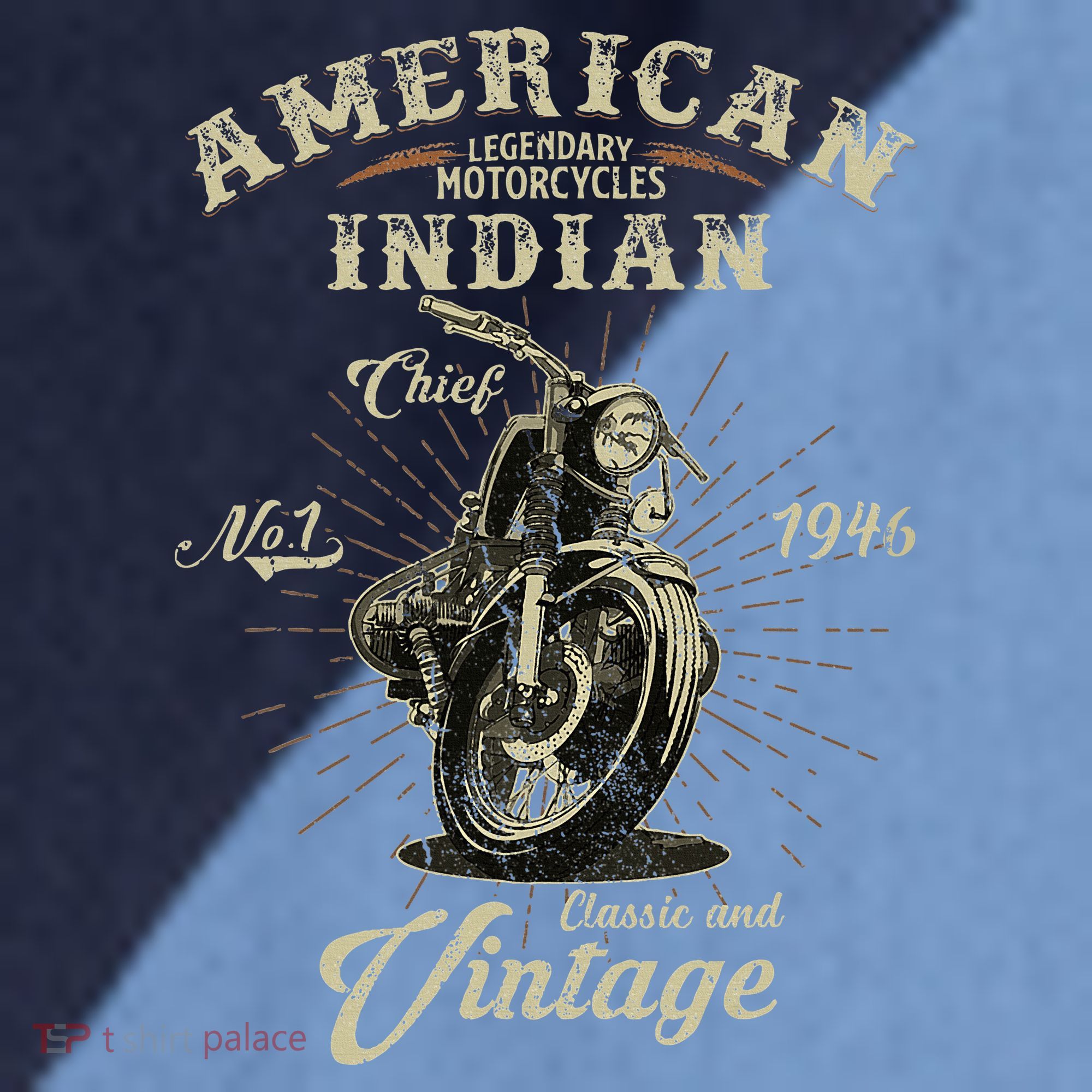 Retro American Motorcycle Indian For Old Biker 1946 Raglan Baseball Sleeve Shirt