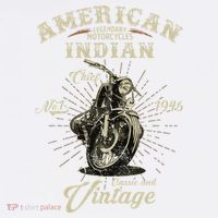Retro American Motorcycle Indian For Old Biker 1946 Comfort Colors Garment-Dyed Hooded Sweatshirt thumb 2