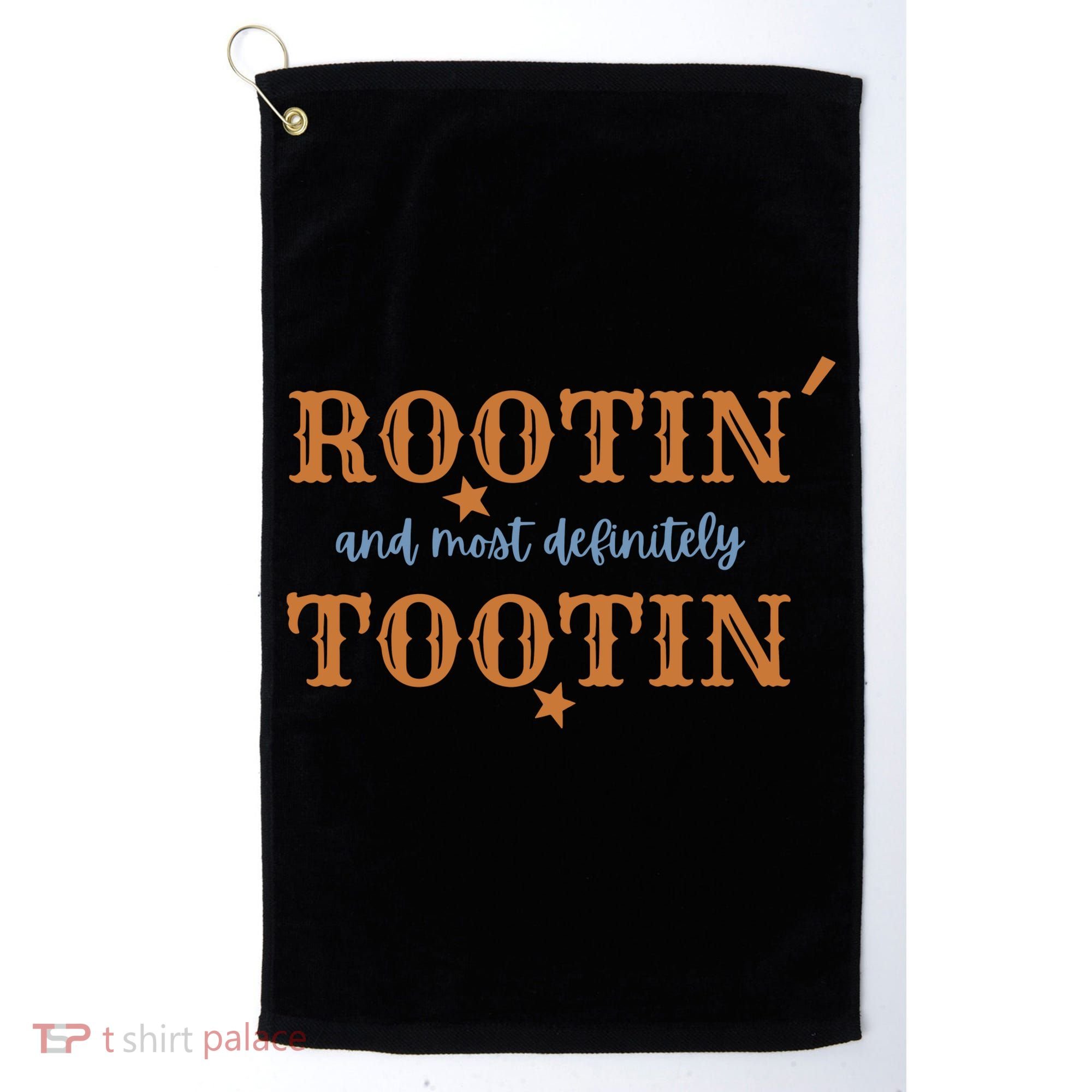 Rootin And Most Definitely Tootin Cowboy Golf Towel