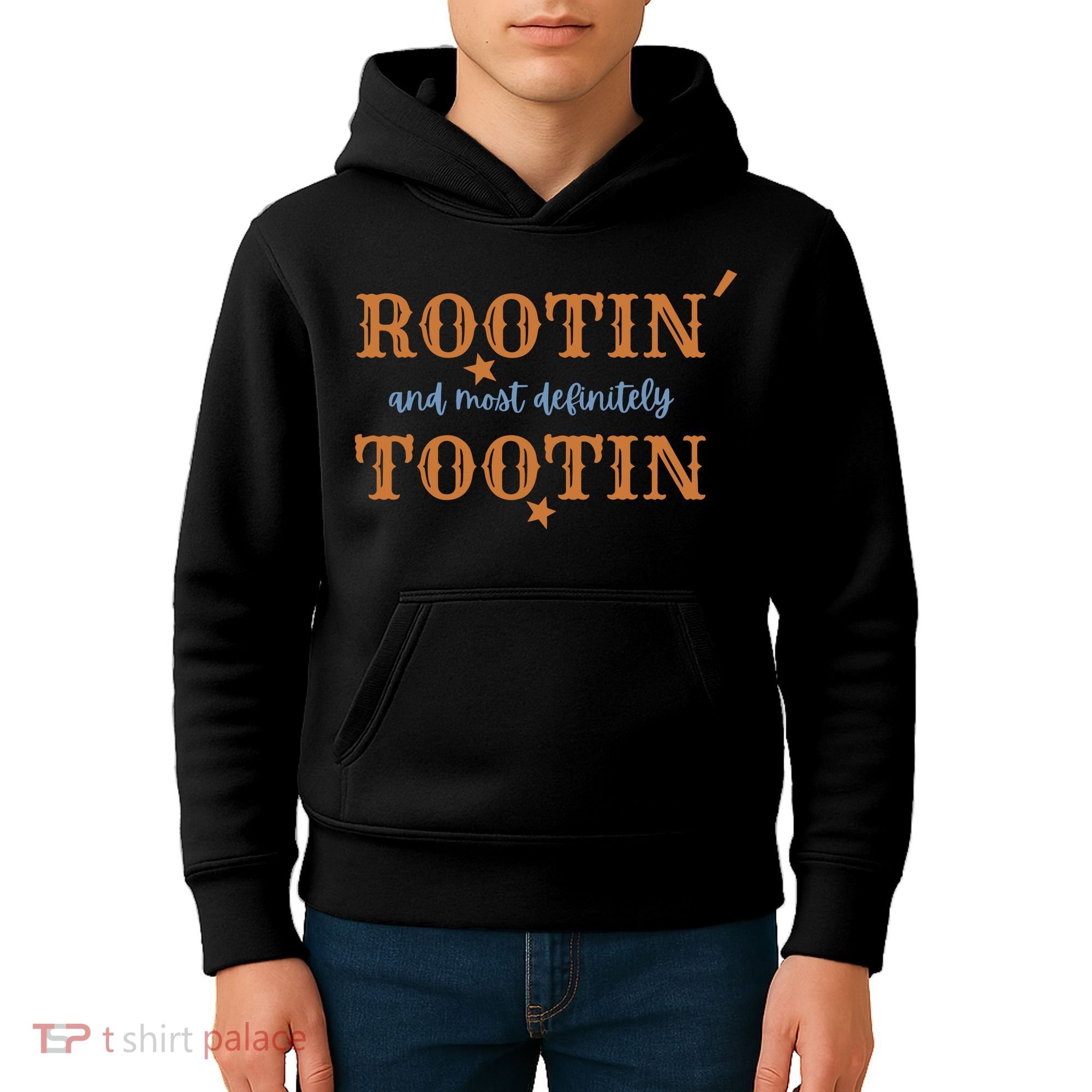 Rootin And Most Definitely Tootin Cowboy Kids Hoodie