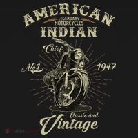 Retro American M.O.T.O.R.C.Y.C.L.E Indian For Old Biker Women's Hoodie thumb 2