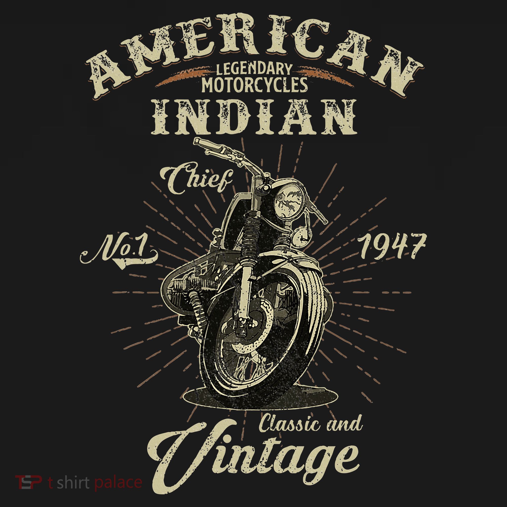 Retro American M.O.T.O.R.C.Y.C.L.E Indian For Old Biker Women's Hoodie