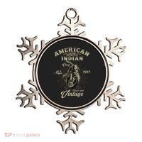 Retro American M.O.T.O.R.C.Y.C.L.E Indian For Old Biker Ornament thumb 0