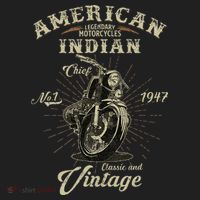 Retro American M.O.T.O.R.C.Y.C.L.E Indian For Old Biker Golf Towel thumb 3