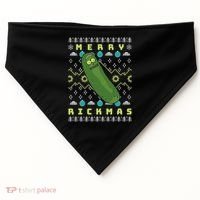 Rick and Morty Merry Pickle Rickmas Ugly Christmas  USA-Made Doggie Bandana thumb 0