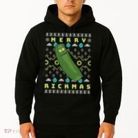 Rick and Morty Merry Pickle Rickmas Ugly Christmas  Hoodie thumb 2