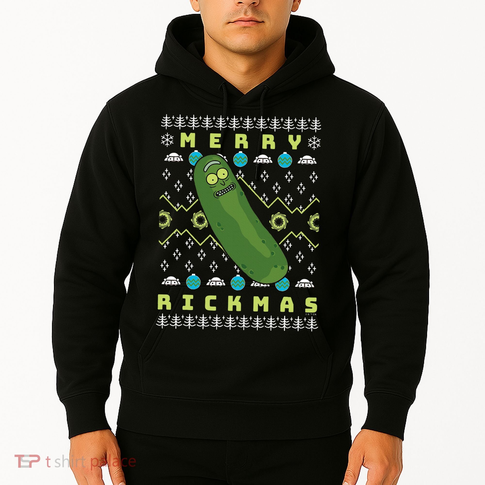 Rick and Morty Merry Pickle Rickmas Ugly Christmas  Hoodie