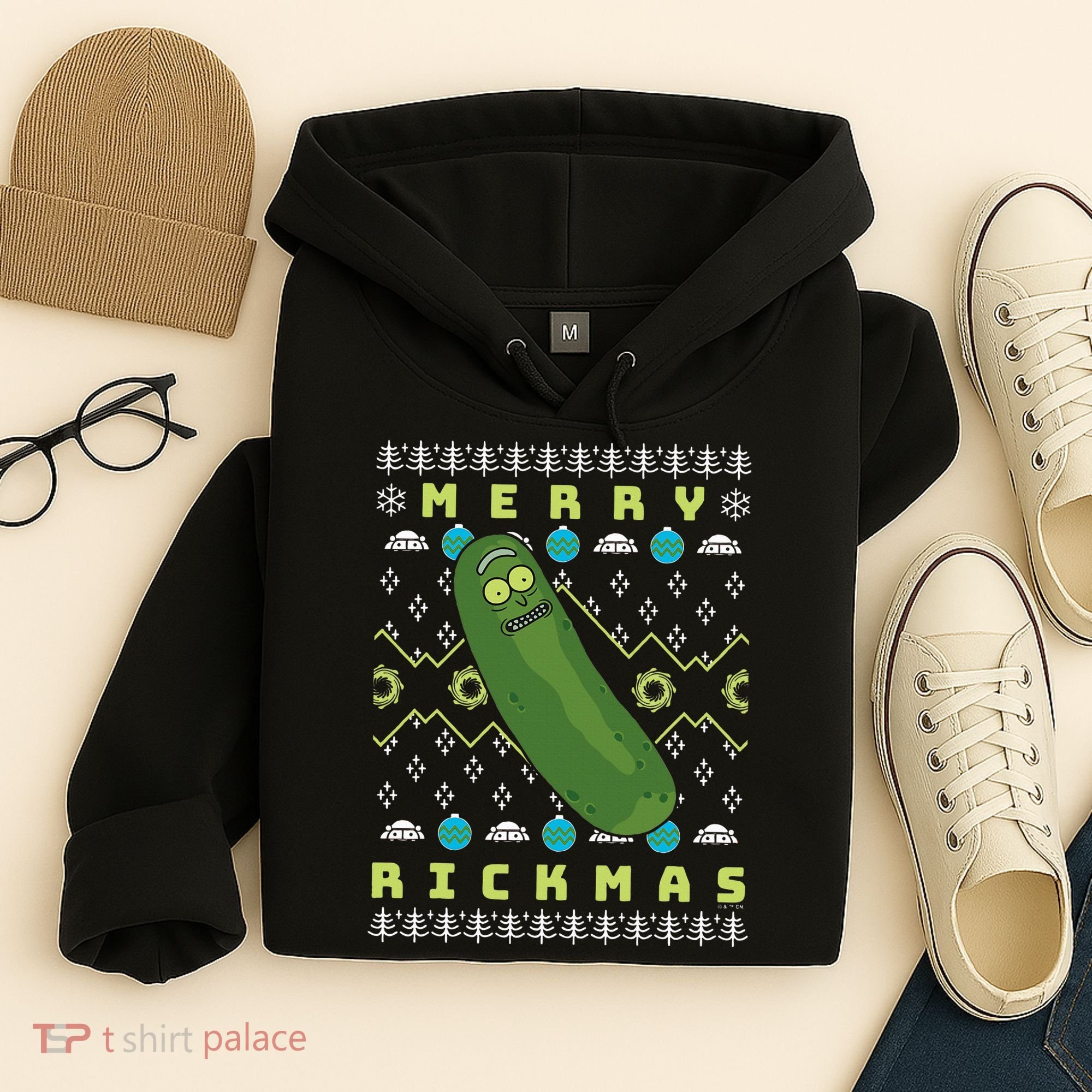 Rick and Morty Merry Pickle Rickmas Ugly Christmas  Hoodie