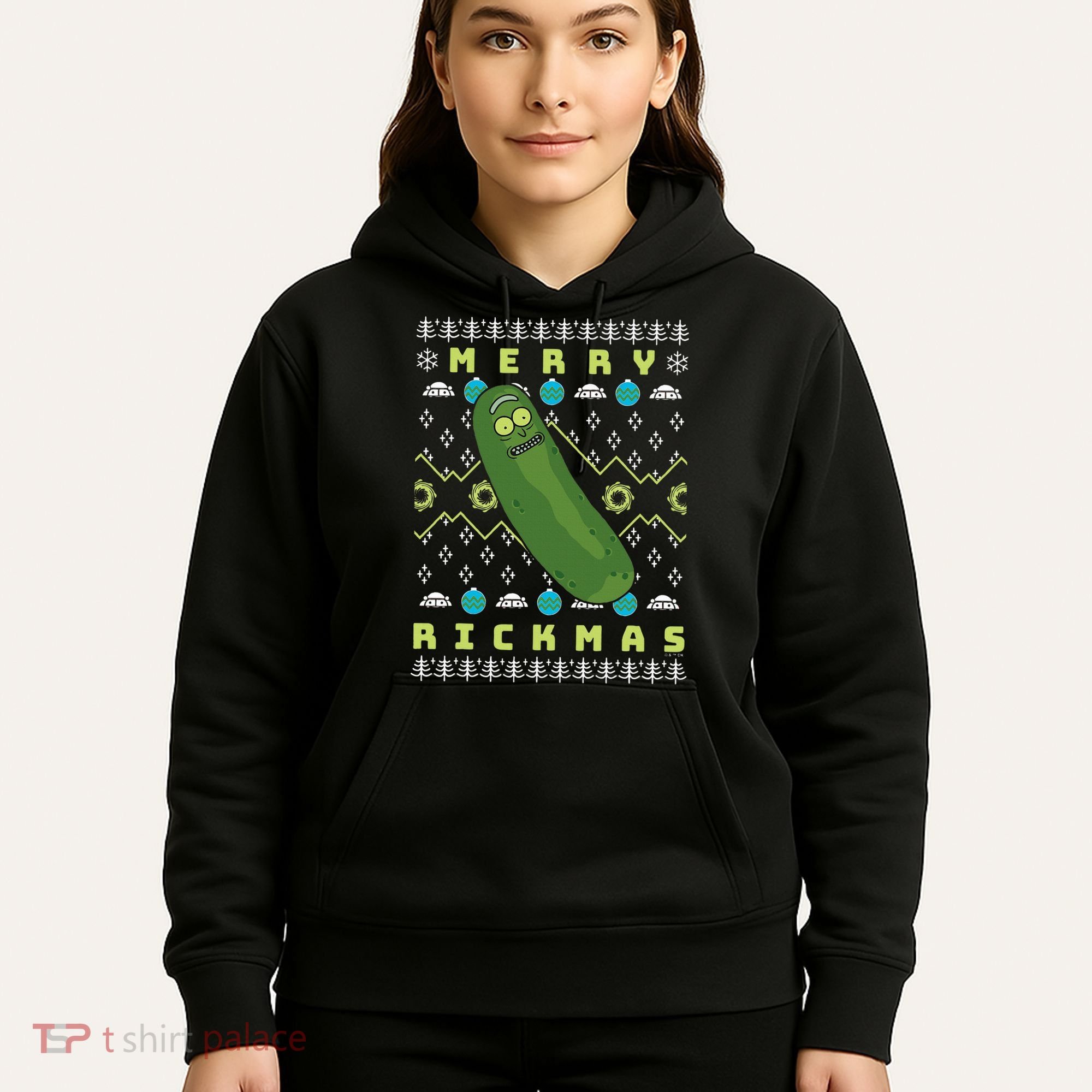 Rick and Morty Merry Pickle Rickmas Ugly Christmas  Hoodie