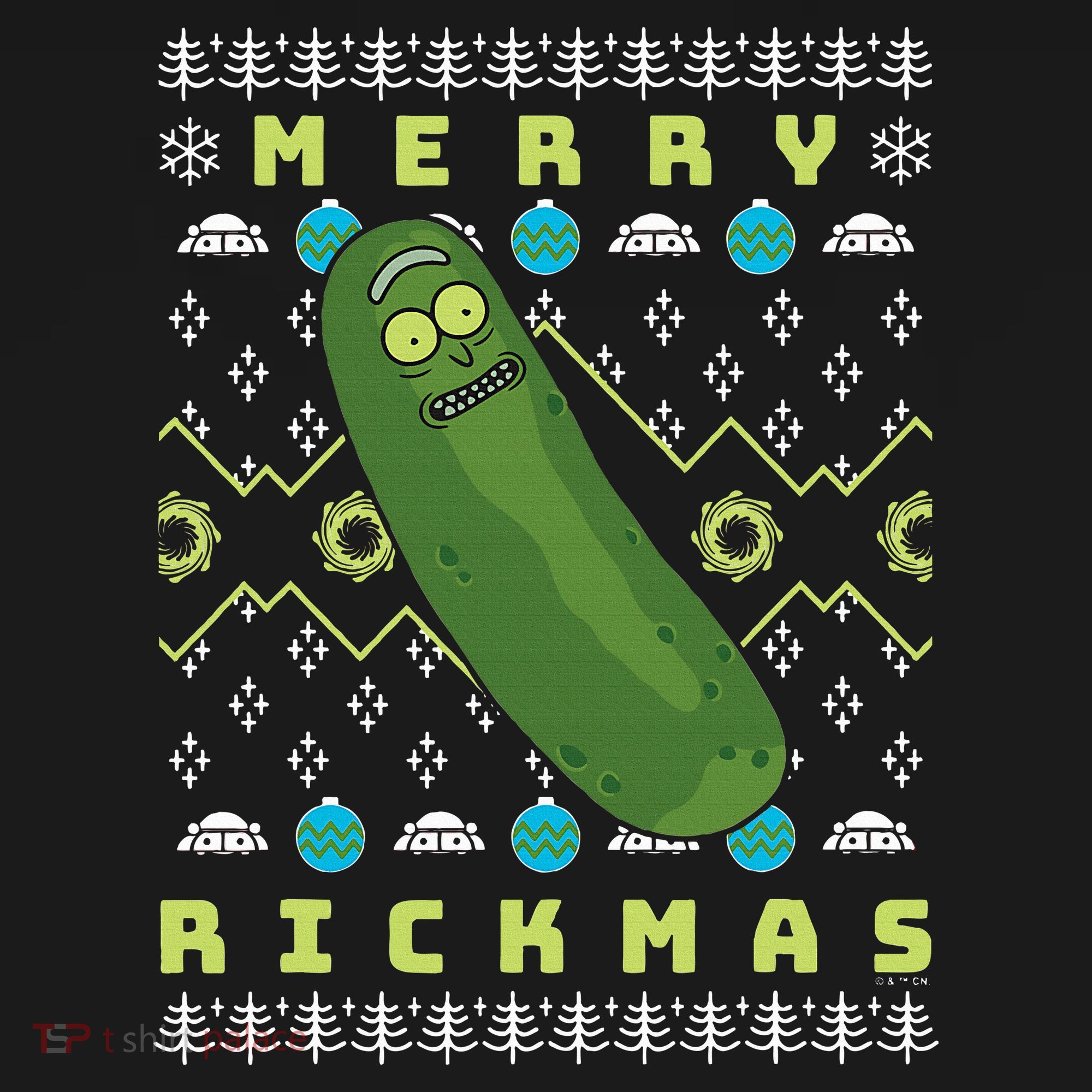 Rick and Morty Merry Pickle Rickmas Ugly Christmas  Apron