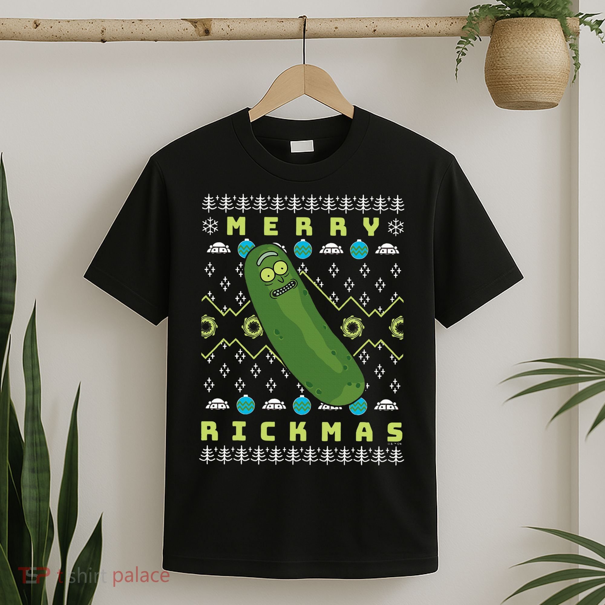 Rick and Morty Merry Pickle Rickmas Ugly Christmas  T-Shirt