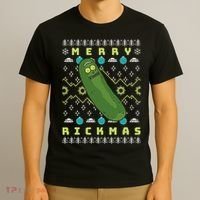 Rick and Morty Merry Pickle Rickmas Ugly Christmas  T-Shirt thumb 3