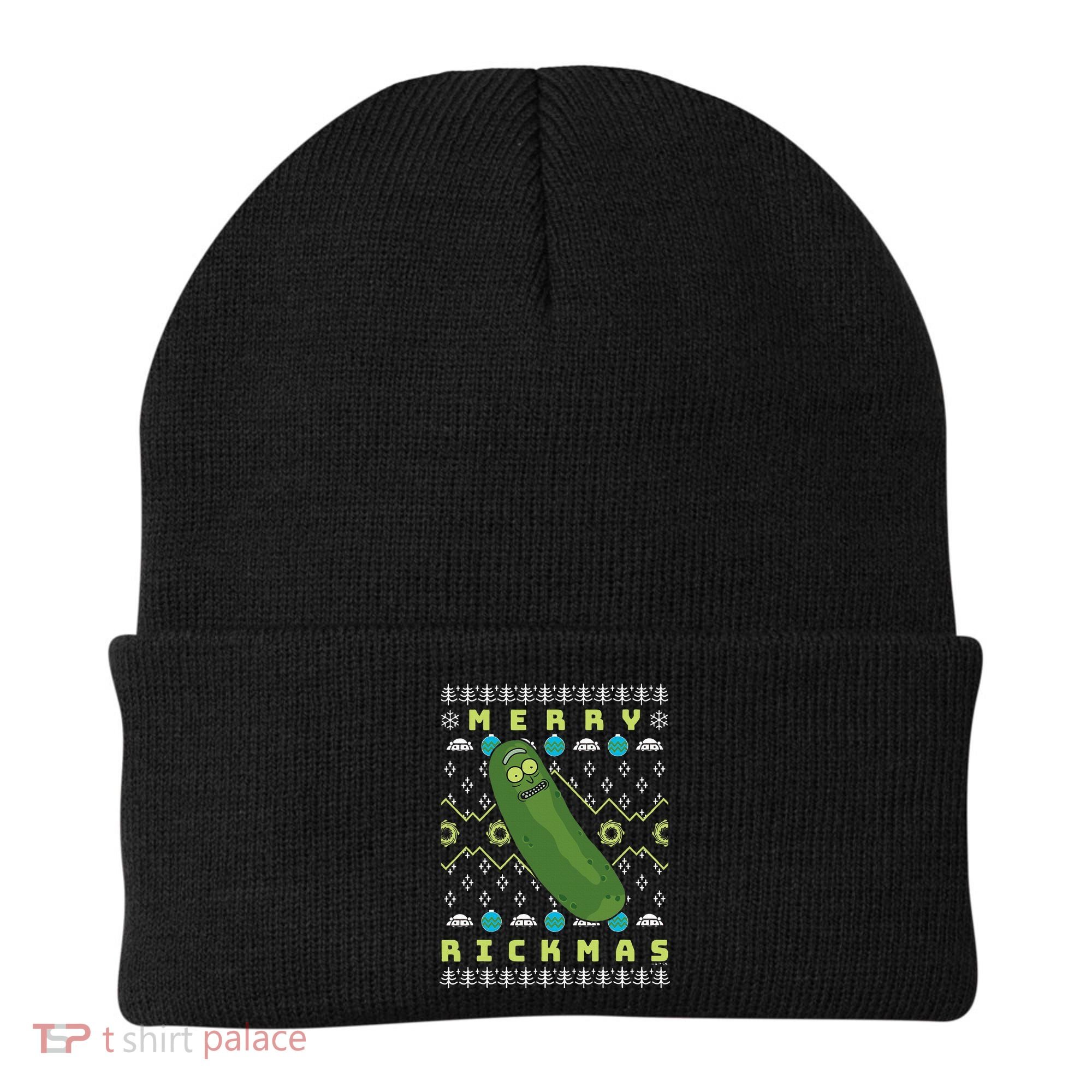 Rick and Morty Merry Pickle Rickmas Ugly Christmas  Beanie