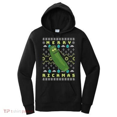 Rick and Morty Merry Pickle Rickmas Ugly Christmas  Women's Hoodie