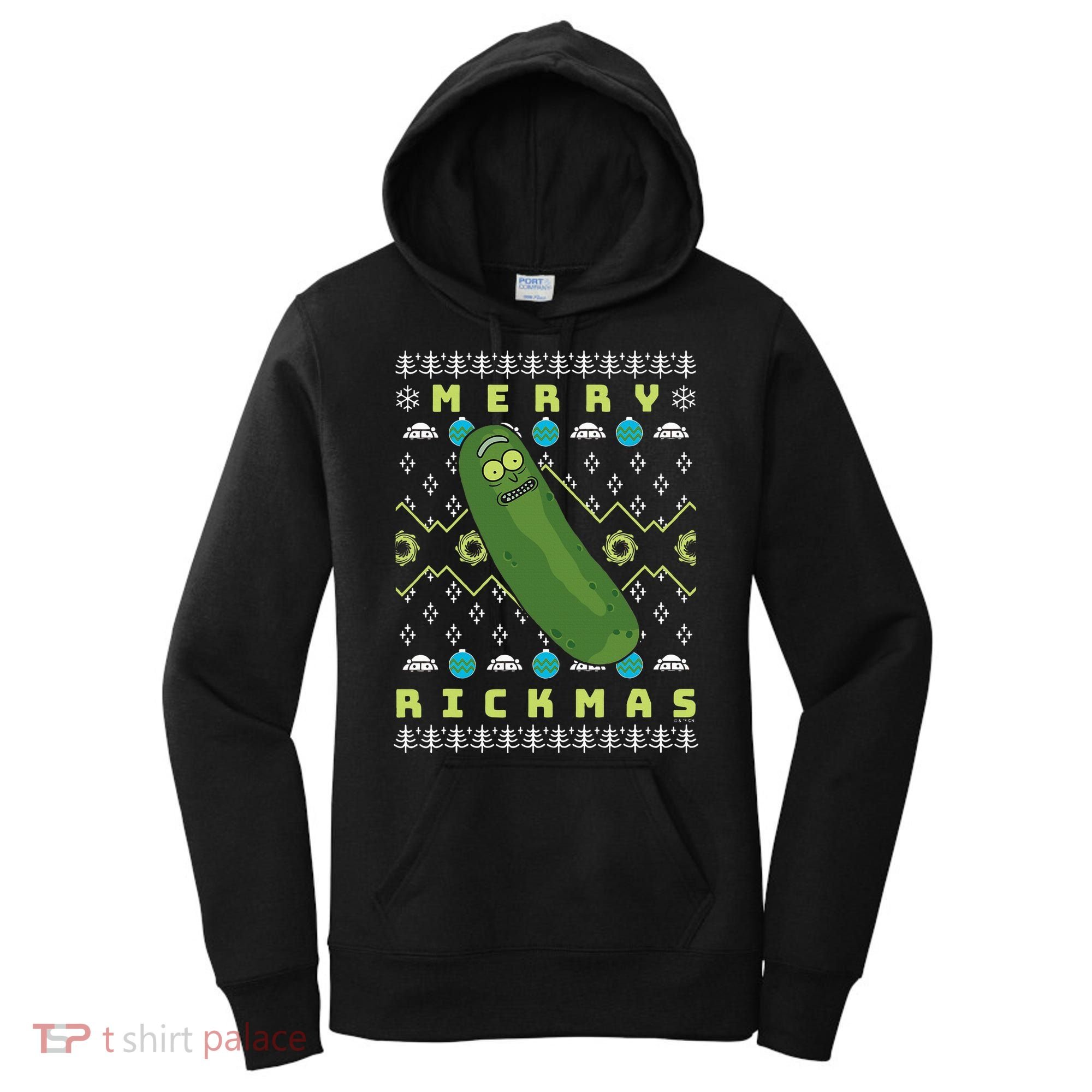 Rick and Morty Merry Pickle Rickmas Ugly Christmas  Women's Hoodie