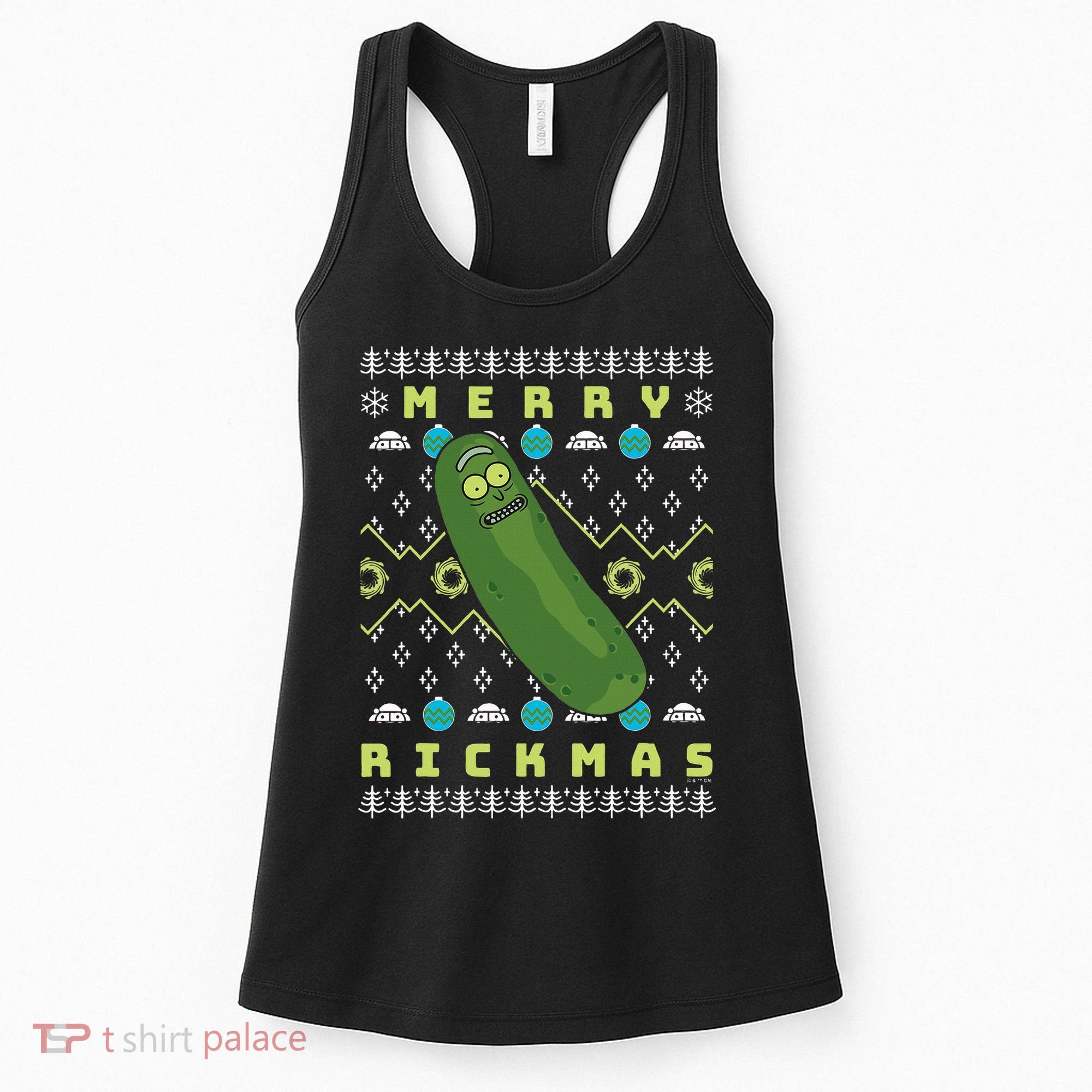 Rick and Morty Merry Pickle Rickmas Ugly Christmas  Women's Tank Top