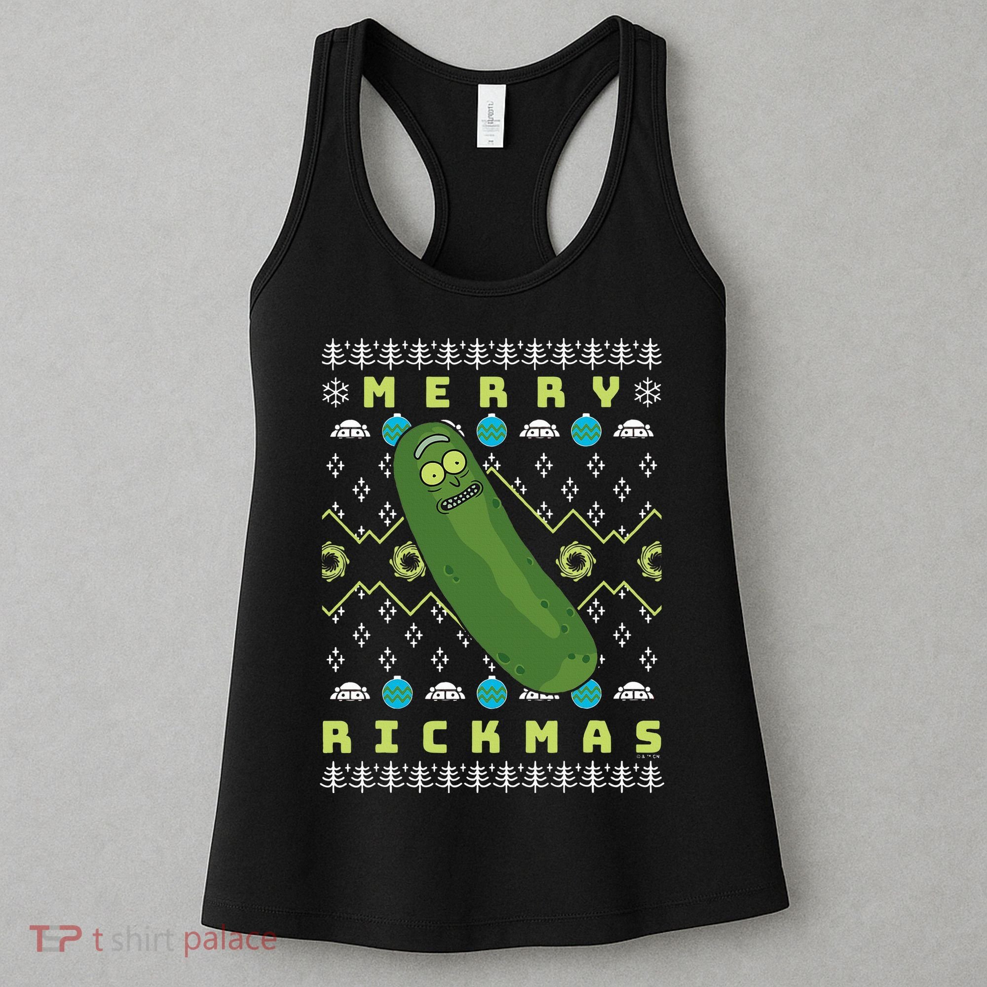 Rick and Morty Merry Pickle Rickmas Ugly Christmas  Women's Tank Top